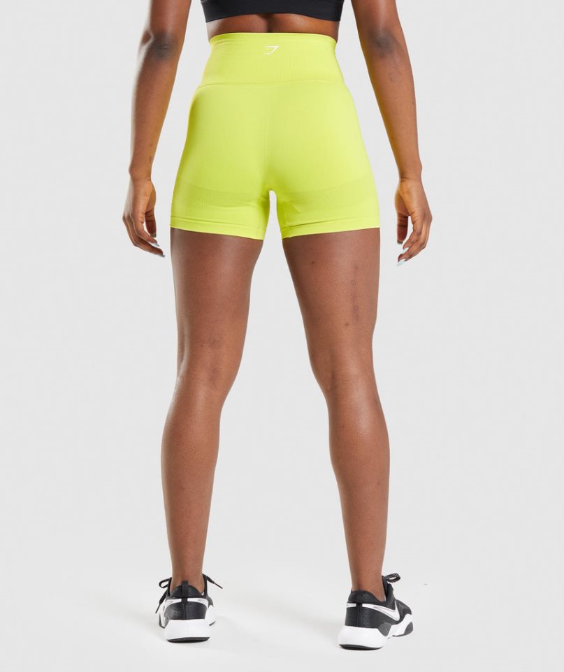 Women's Gymshark Energy Seamless Shorts Yellow | CA 073D5N